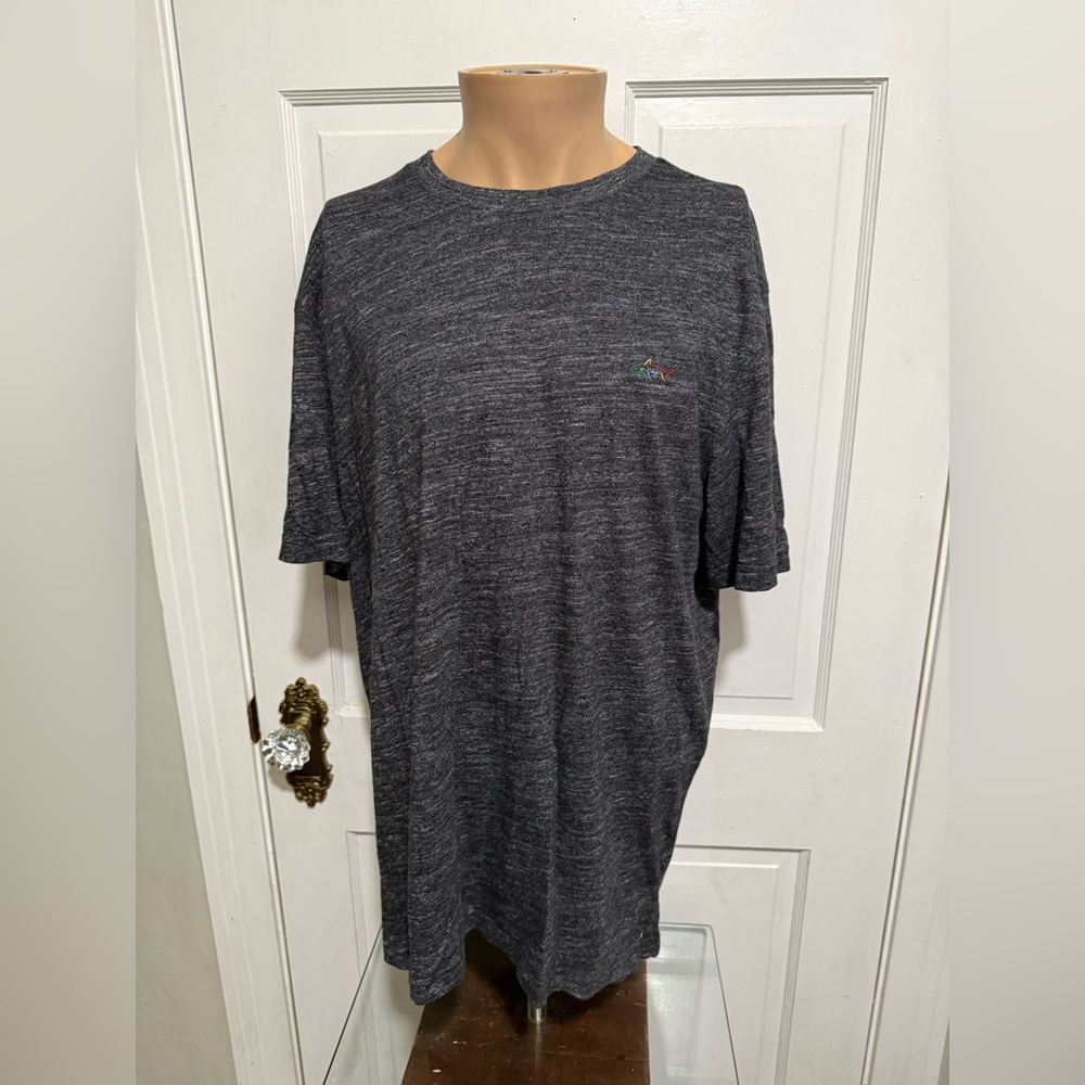 XXL Greg Norman Shark Embroidered T-Shirt Short Sleeve Grey